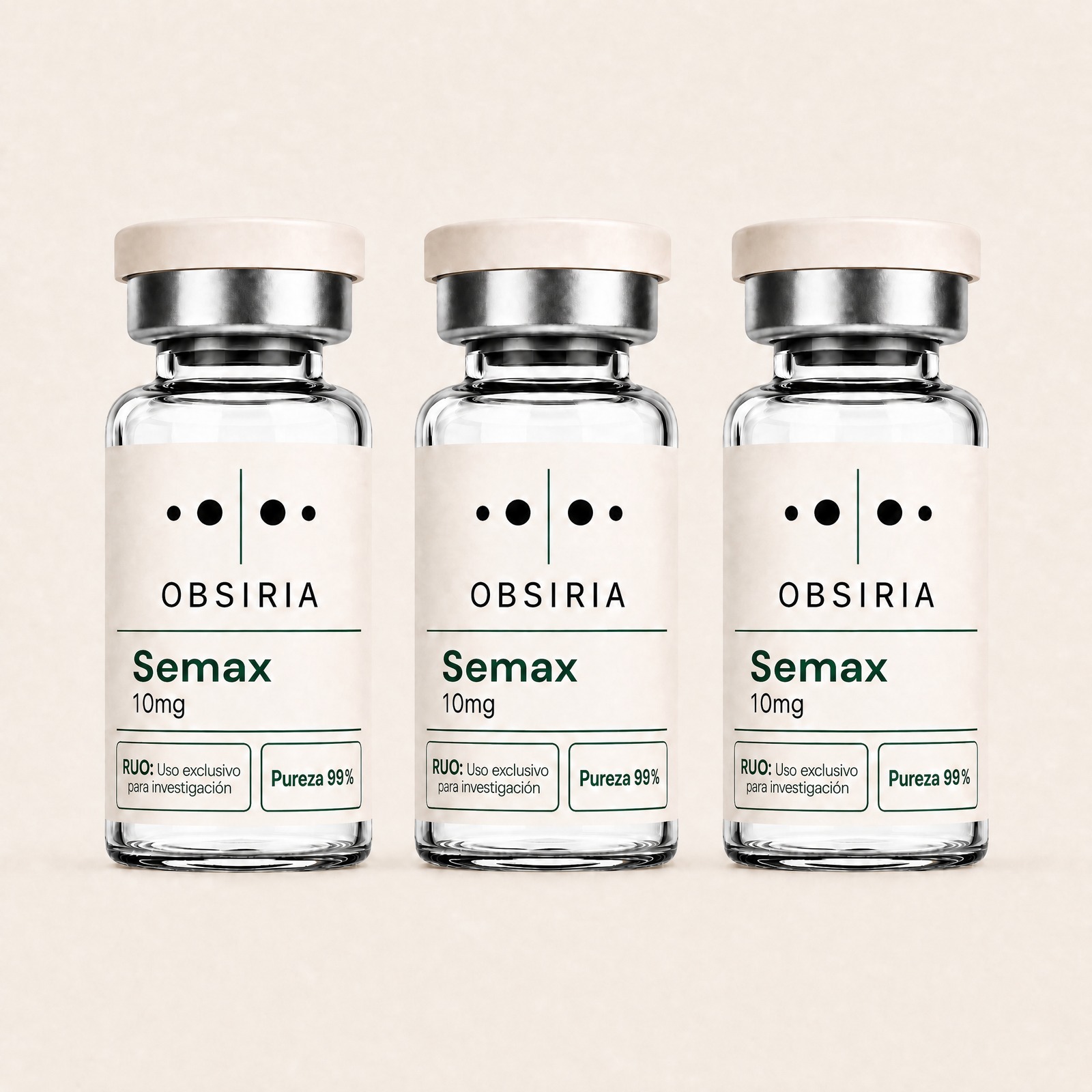 Semax 10mg, kit de 3 viales — OBSIRIA, producto de investigación
